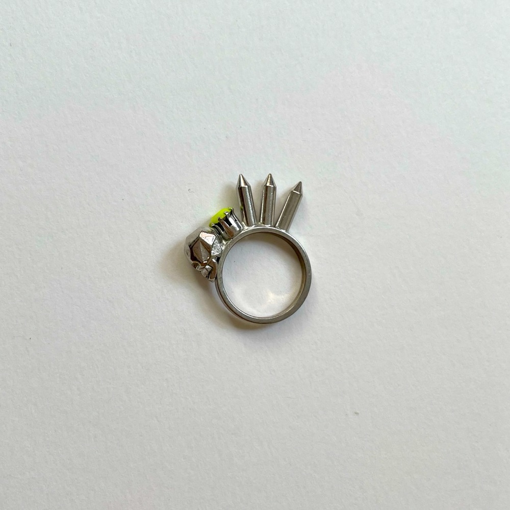Joomi Lim Silver Spike & Skull Ring